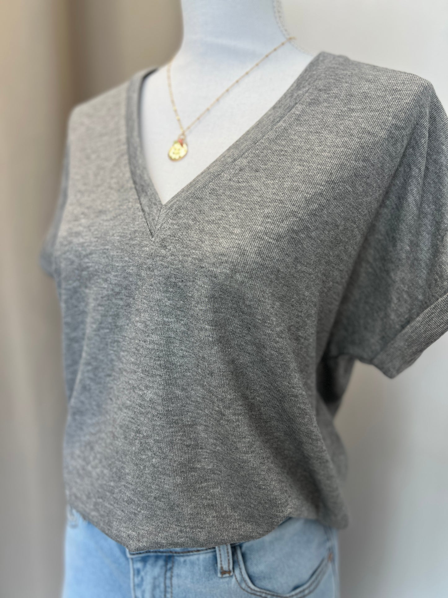 T-SHIRT BIANCA GRIS