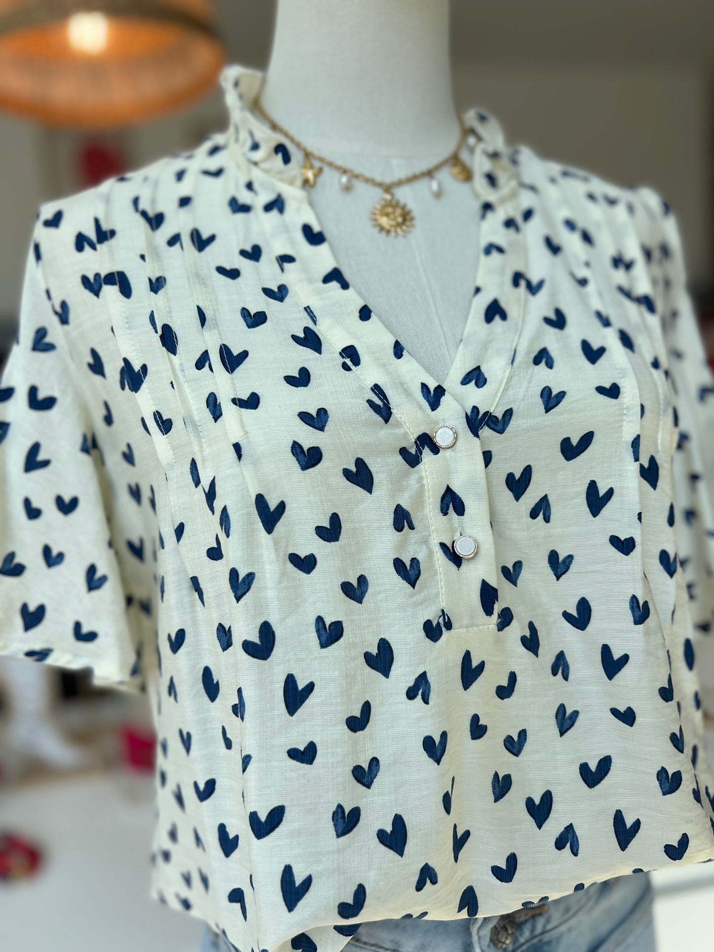BLOUSE ROMANE COEUR