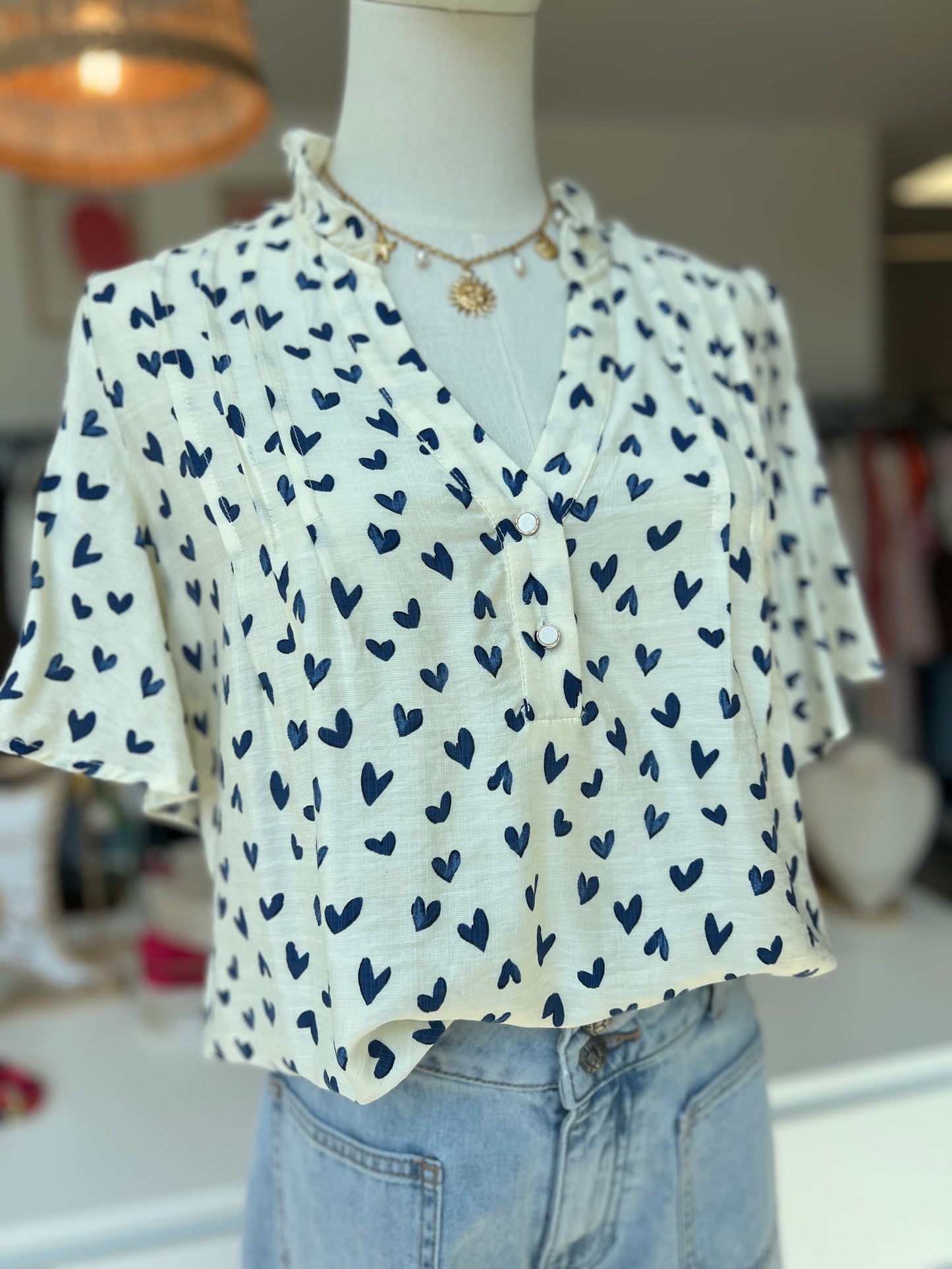 BLOUSE ROMANE COEUR