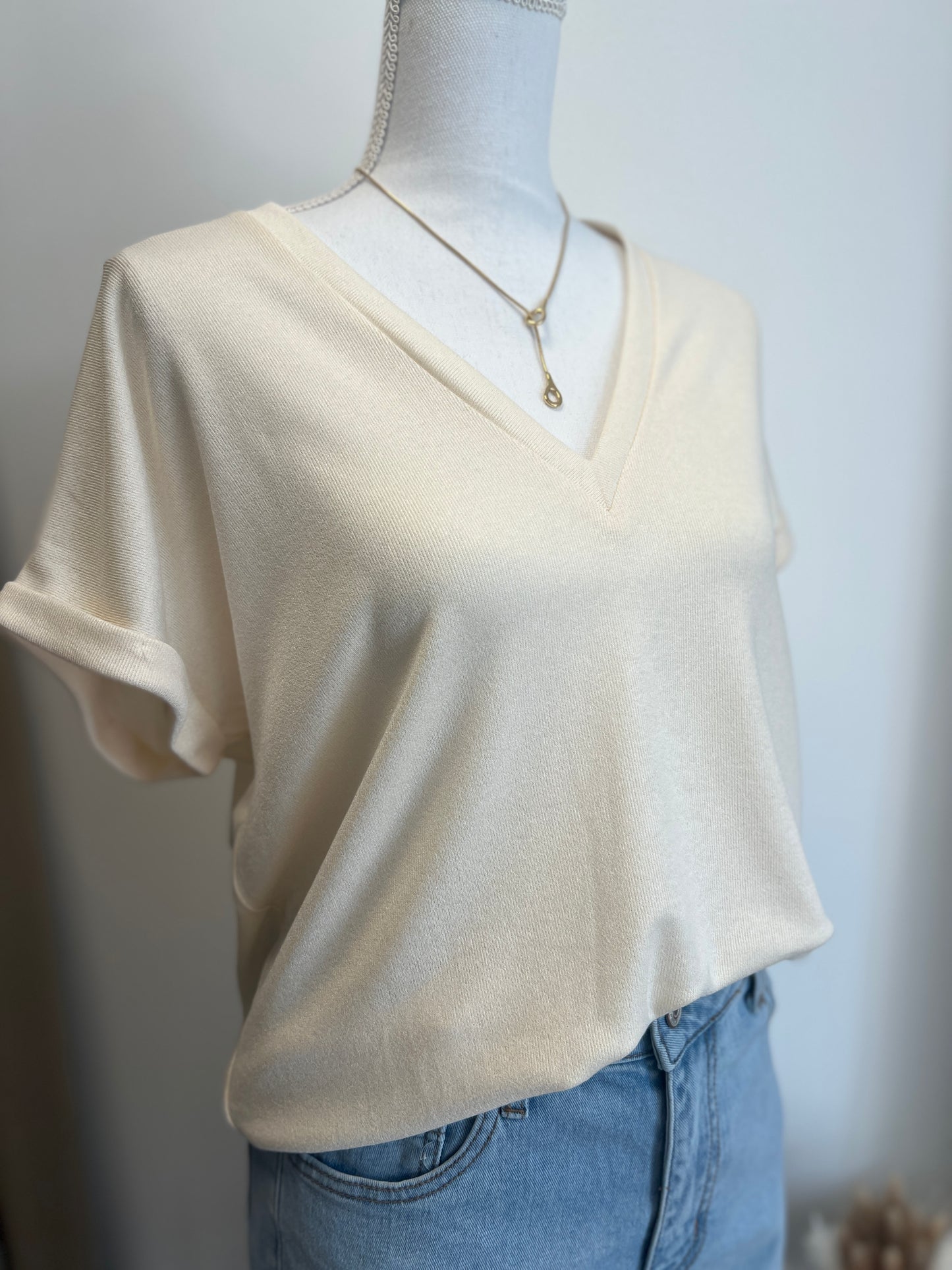 T-SHIRT BIANCA CREME