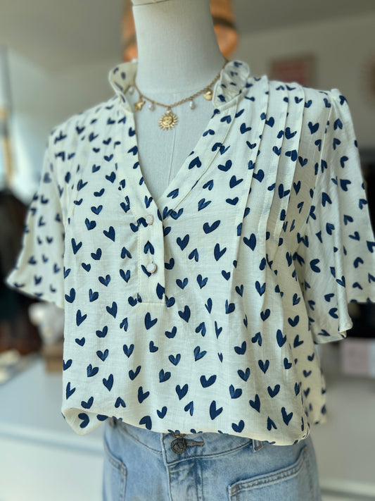 BLOUSE ROMANE COEUR