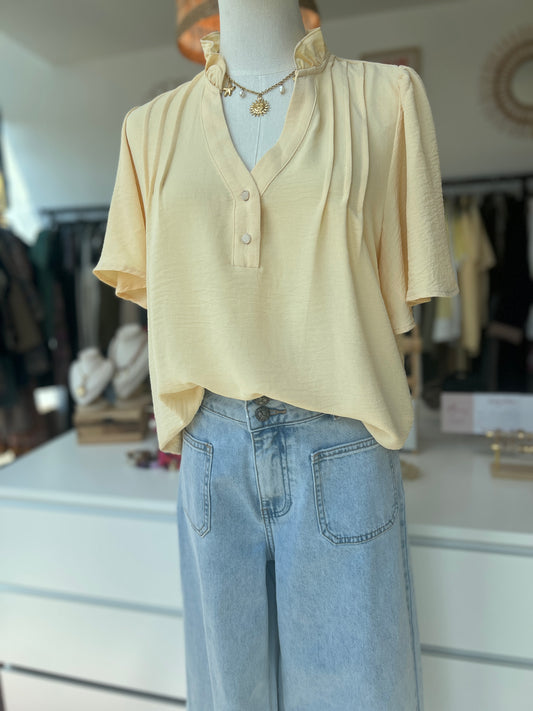 BLOUSE ROMANE JAUNE